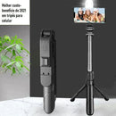 Suporte Tripé profissional + LED + controle remoto bluetooth - StickPod - Vídeo Magnetic