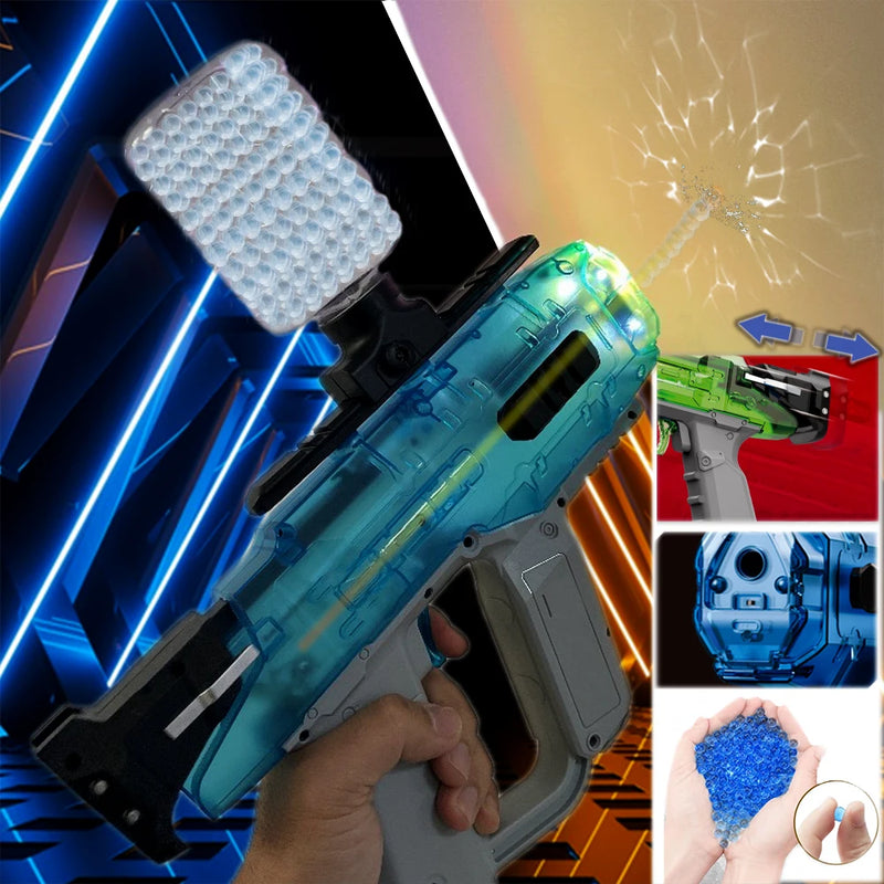 Electric gel toy gun full high-speed automatic launcher outdoor team shooting fighting game colourful lights spraying