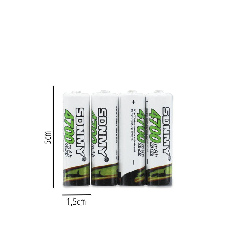 Pilhas Aaa Recarregável 2700mah Palito 1 Cart C/ 4 Unids - Vídeo Magnetic