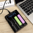 Carregador de bateria AA AAA de 4 baias com porta USB - Vídeo Magnetic