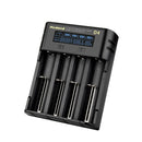 Carregador de bateria AA AAA de 4 baias com porta USB - Vídeo Magnetic